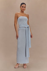 Phoebe Knit Maxi Skirt - Ice Blue
